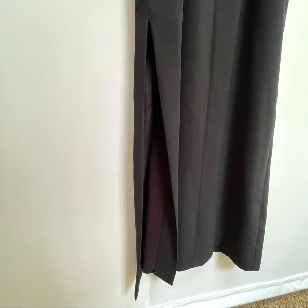 Vintage 90s Rampage Black‎ Formal Sweet Heart Bow Neckline Maxi Dress, XS